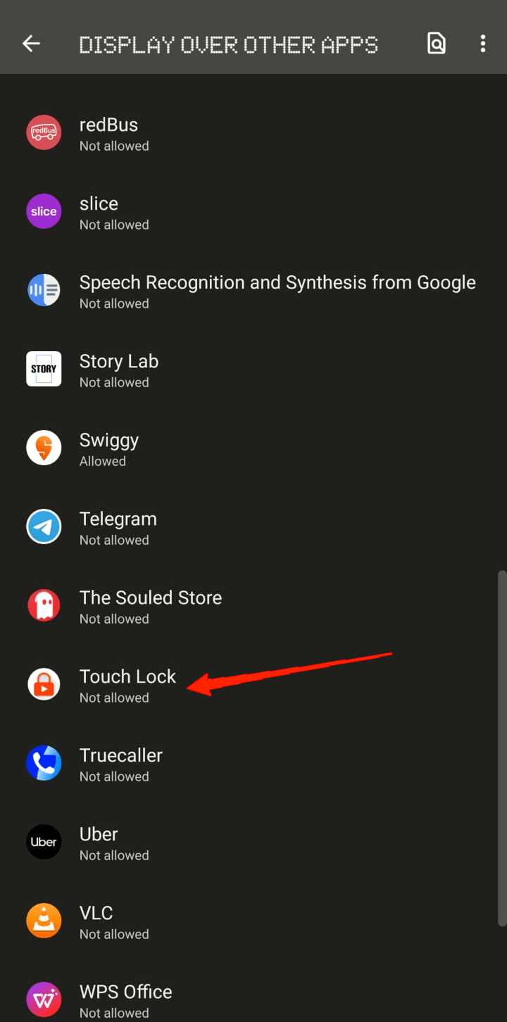 search-touch-lock