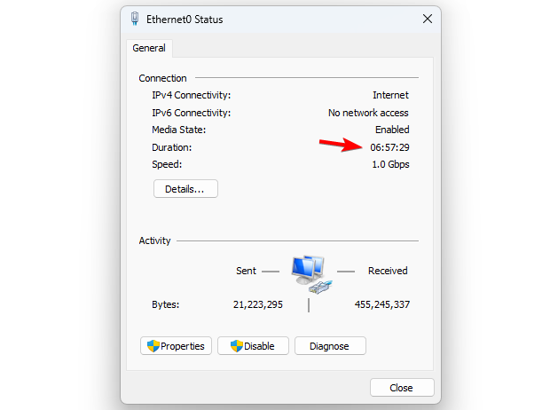 duration-network-connection