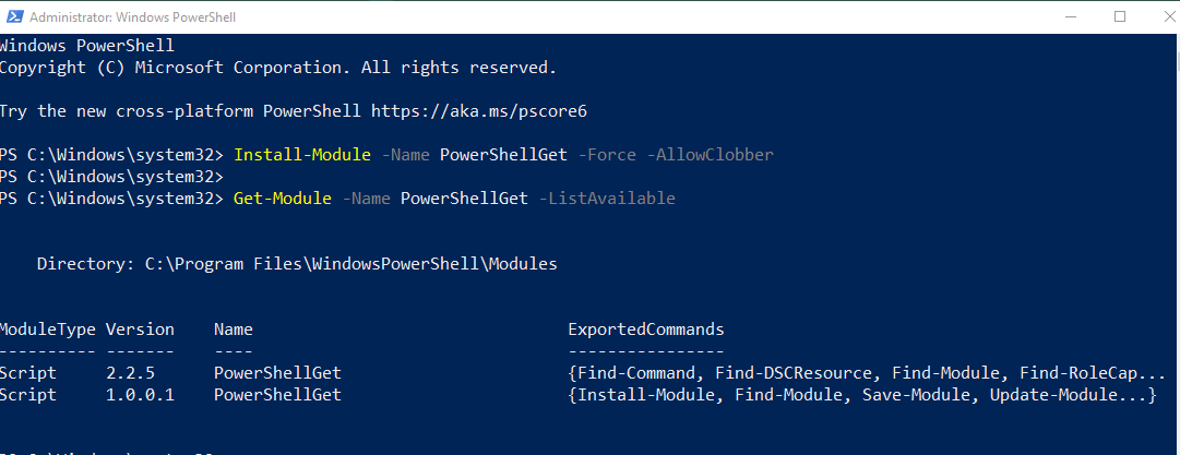 install-powershell-get-module